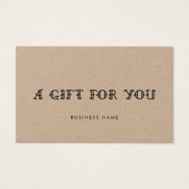 Old school Tattoparlor Kraftcertifikat Visitkort