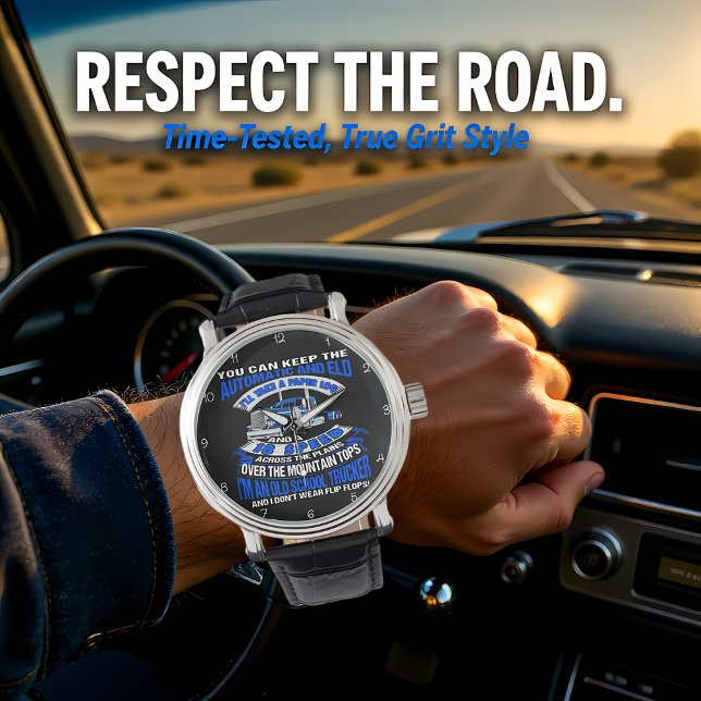 Old School Trucker: No Flip-Flops! Armbandsur (Skapare uppladdad)