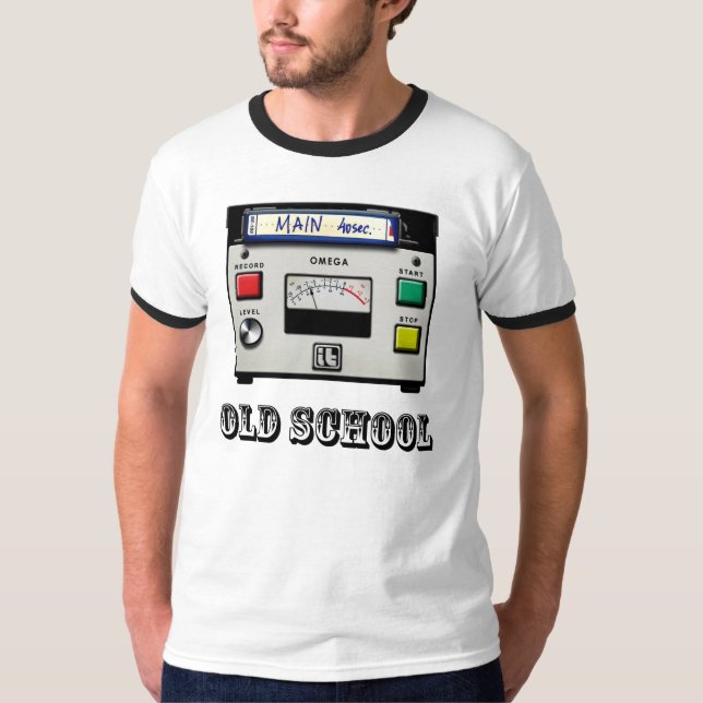 OLD SCHOOL - vagnsmaskin T-shirt (Framsida)