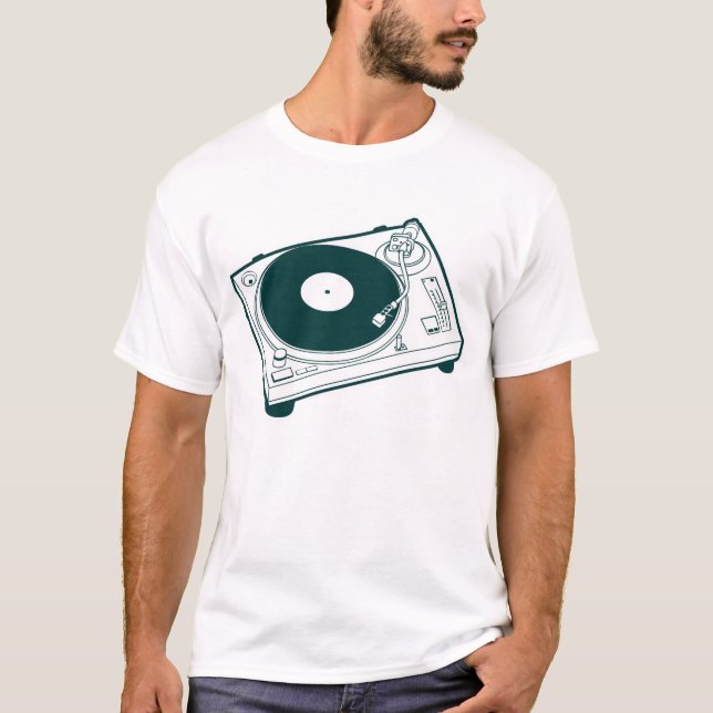old school Vax / Turntable T Shirt (Framsida)