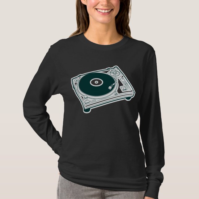 old school Vax / Turntable Tee Shirt (Framsida)