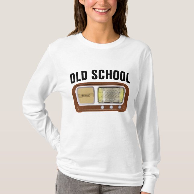 OLD SCHOOL VINTAGE RADIO T-shirts (Framsida)