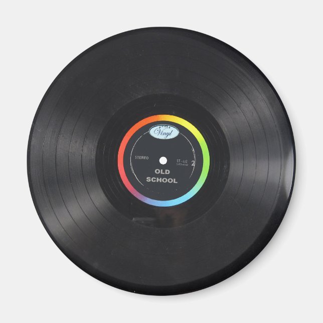 old school vinylmagnet magnet (Framsidan)