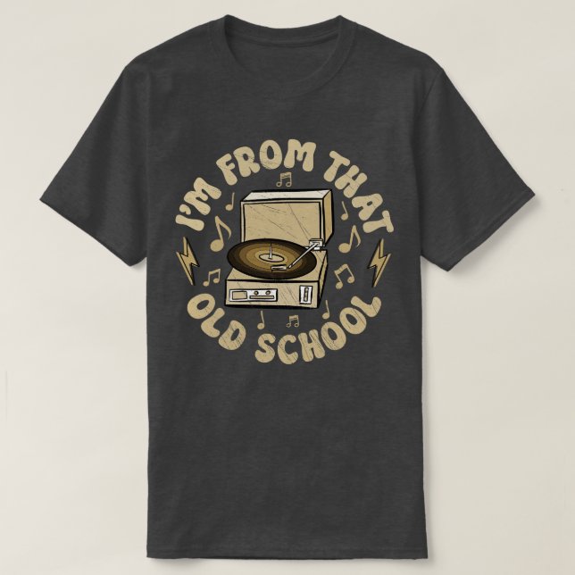 Old school vinylpostspelare t shirt (Design framsida)