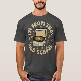 Old school vinylpostspelare t shirt