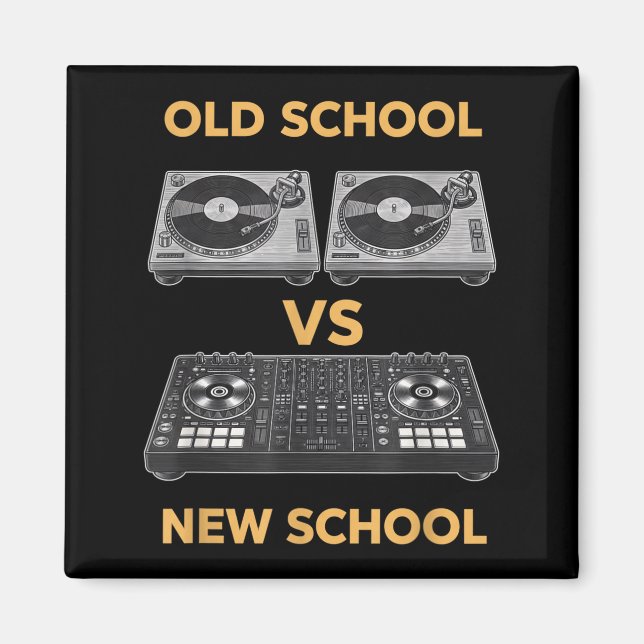 Old School Vs New School Dj Skivspelare Vs Magnet (Framsidan)