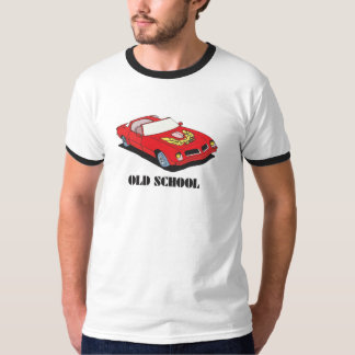 Old school vs nytt skolar bilar tee shirt