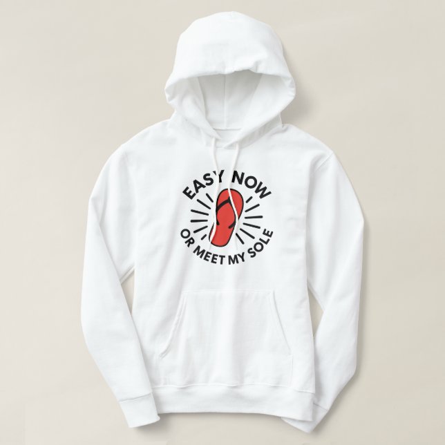 Old School Warning Humor Hoodie (Design framsida)