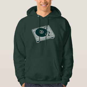 Old School Wax / Skivspelare Sweatshirt Med Luva