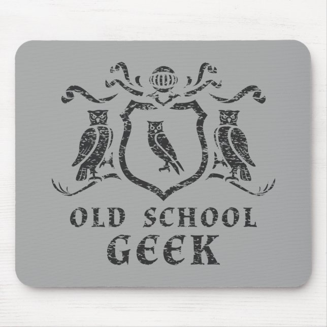 Old schoolGeekuggla Mousepad Musmatta (Framsidan)