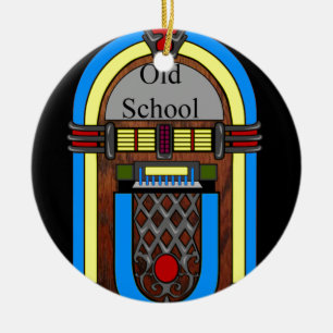 Old schoolJukebox Julgransprydnad Keramik