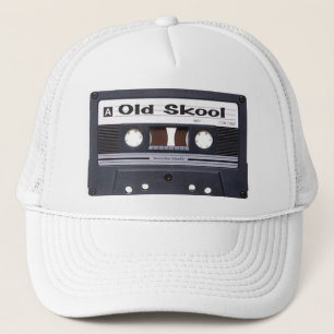 Old schoolkassetten tejpar hatten truckerkeps
