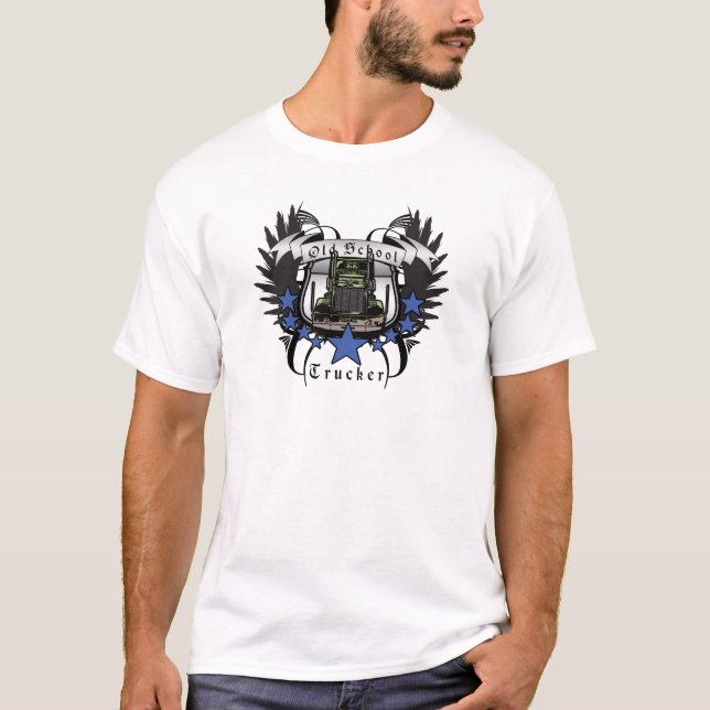 Old schoollastbilsförare tee (Framsida)