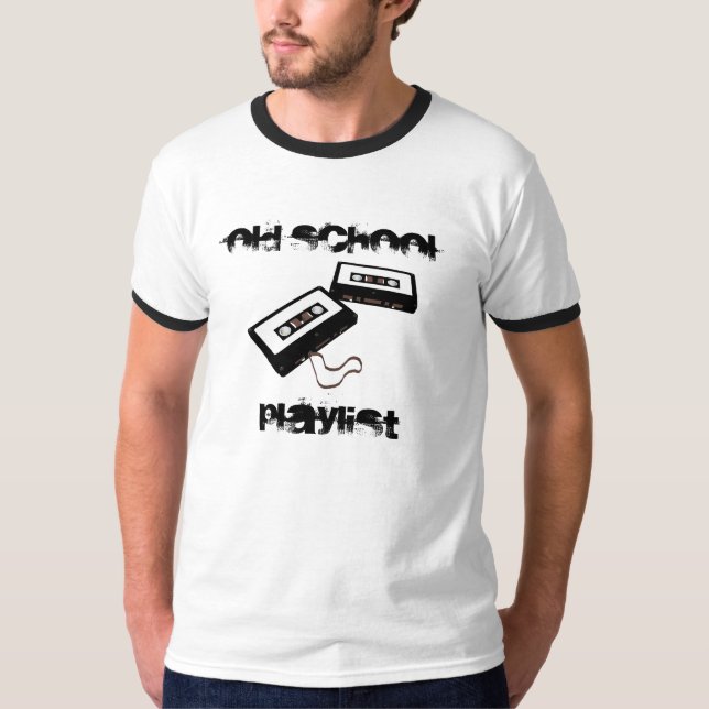 Old schoolPlaylist T Shirt (Framsida)