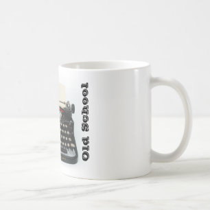 Old schoolskrivmaskinsmugg kaffemugg