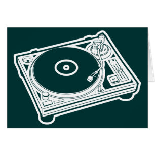 Old schoolTurntable Hälsningskort
