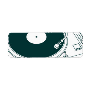 Old schoolvax/Turntable Returadress Etikett