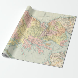 Old Scotland Karta (1912) Wrapping Papper Presentpapper