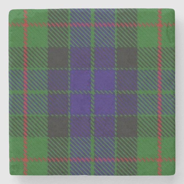 Old Scots Tavern Klan Gunn Tartan Underlägg Sten (Framsidan)