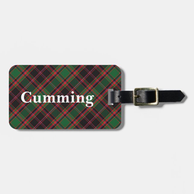 Old Scotsman Klan Cumming Tartan Bagagebricka (Horisontell Framsida)