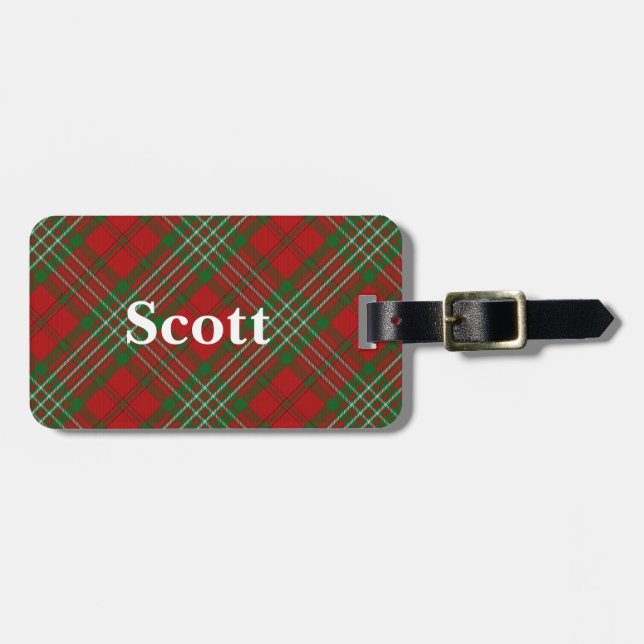 Old Scotsman Klan Scott Tartan Bagagebricka (Horisontell Framsida)