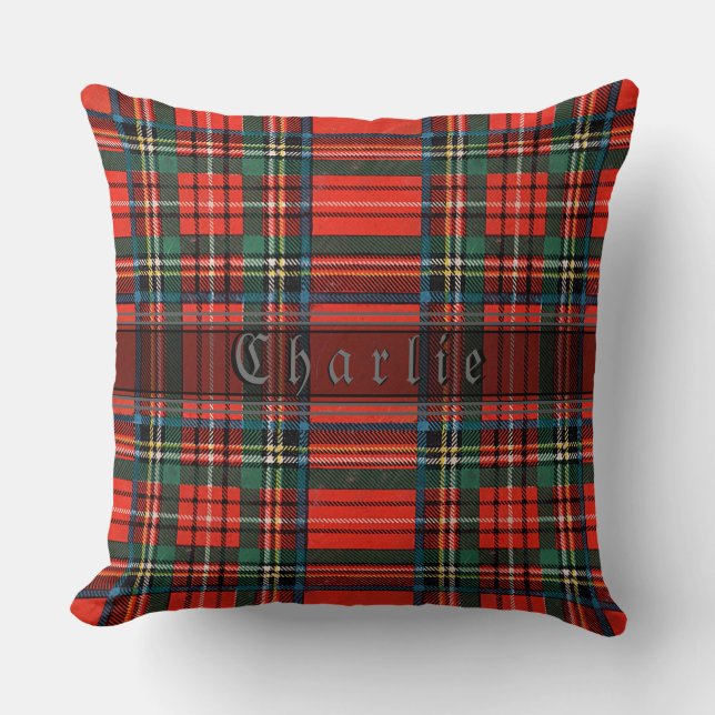 Old Scottish Tartan Kudde (Framsida)