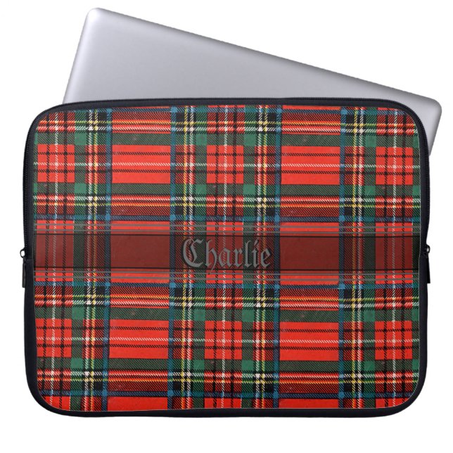 Old Scottish Tartan Laptop Sleeve (Framsidan)