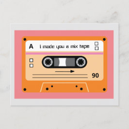 Old Skool Orange Kassettband Mixband Vykort