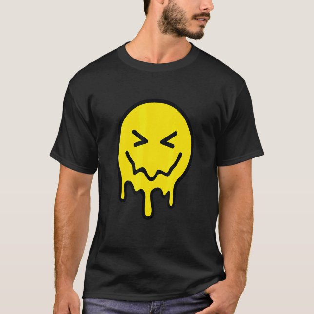 Old Skool Raver OldSkool Rave Smälter Ansikte Rave T Shirt (Framsida)