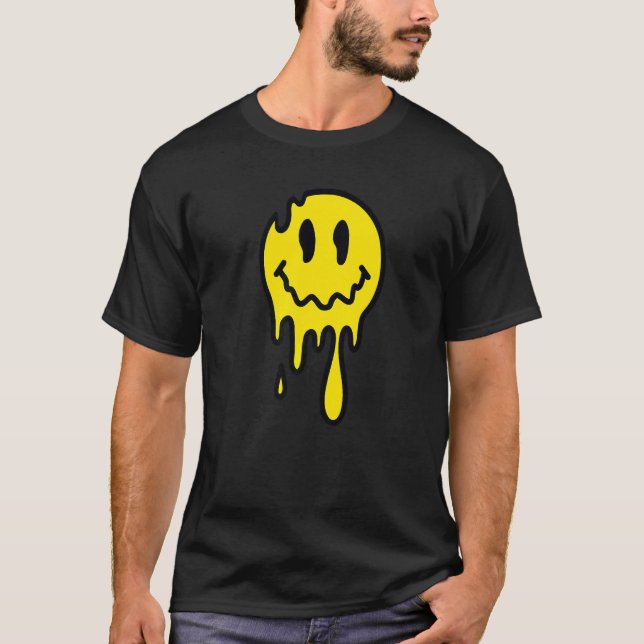 Old Skool Raver OldSkool Rave Smälter Ansikte Rave T Shirt (Framsida)