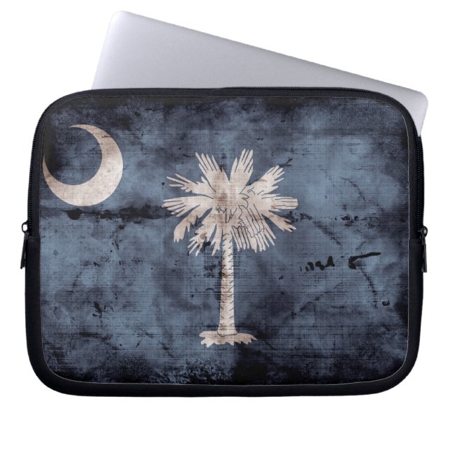 Old South Carolina Flagga Laptop Sleeve (Framsidan)