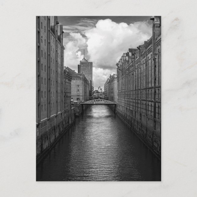 Old Speicherstadt Hamburg Vykort (Framsida)