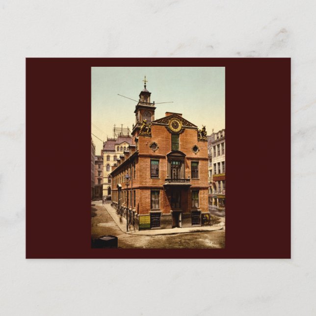 Old State House Boston Massachusetts Vykort (Framsida)