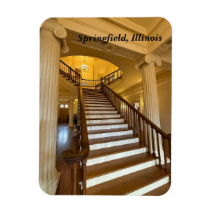 Old State Huvudstad in Springfield, IL Magnet
