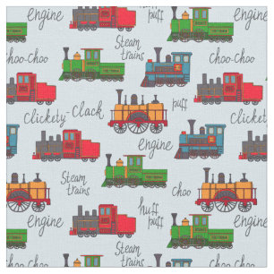 Old Steam Tåg Clickety Clack Choo Puff Baby Tyg