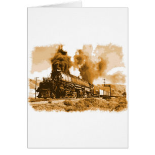 Old Steam Tåg Hälsningskort