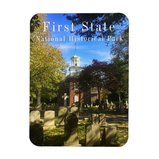 Old Swedes Church and Churchyard, First State NHP Magnet (Vertikal)