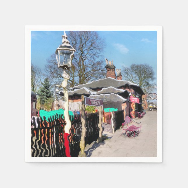 OLD TÅG STATION PAPPERSSERVETT (Framsidan)