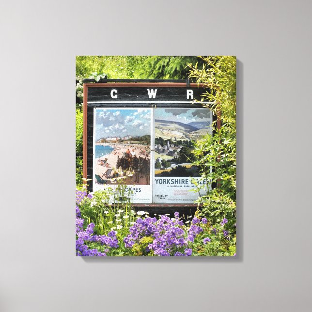 OLD TÅG STATION SIGNS CANVASTRYCK (Framsida)