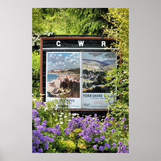 OLD TÅG STATION SIGNS POSTER (Framsidan)