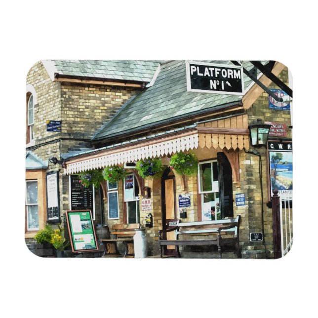 OLD TÅG STATION UK MAGNET (Horisontell)