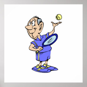Old Tennis Guy Poster