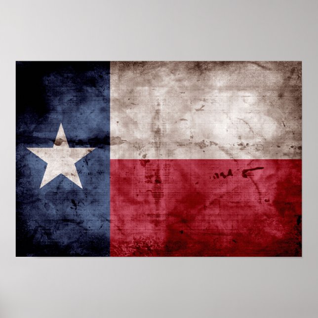 Old Texas Flagga Poster (Framsidan)