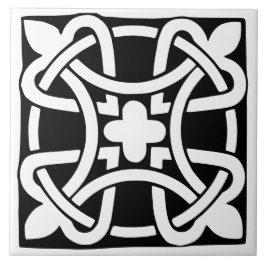Old Time Classic Black and White Traditional Kakelplatta