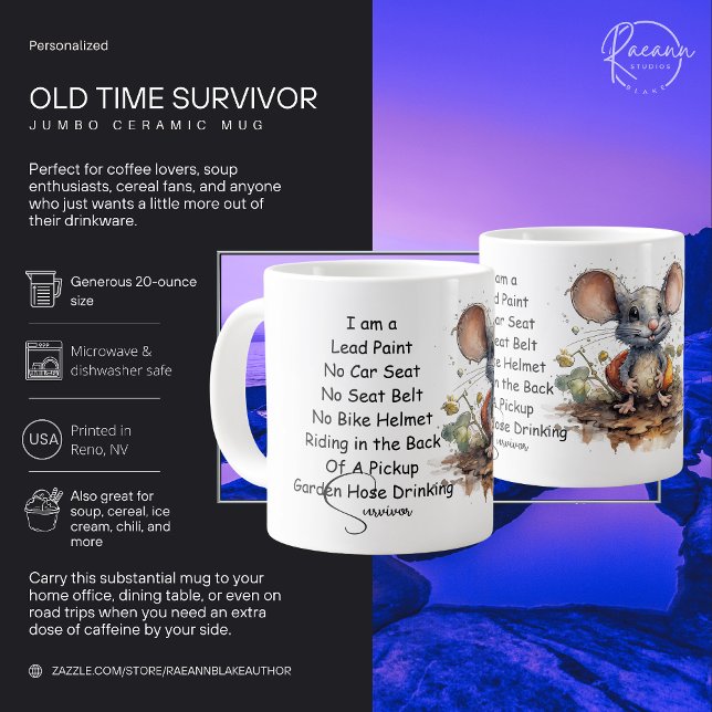 Old Time Survivor Jumbo Ceramic Mugg (Skapare uppladdad)