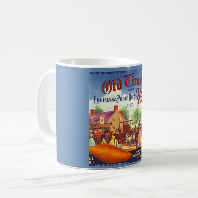 Old Timers Yams Etikett Kaffe Mugg (Framsida vänster)