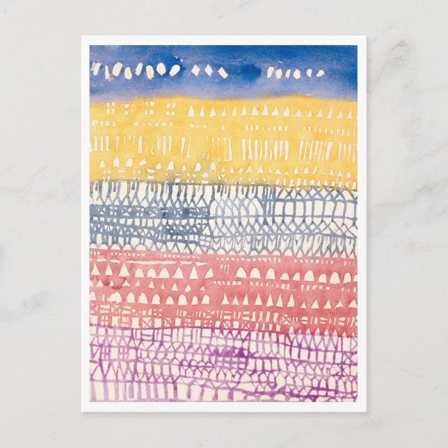 "Old Town (Overview)", målning av Paul Klee Vykort (Framsida)