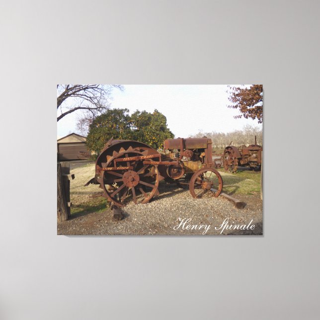 Old tractor from days gone by on canvas  (Framsida)