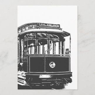 Old Tram | Streetcar Philadelphia | Vintage Inbjudningar