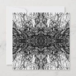 Old Tree Bark Black And White Photo Pattern Design Kort